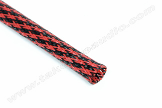 Polyethylene Expandable Cable Sleeve 1/2 Black/Red